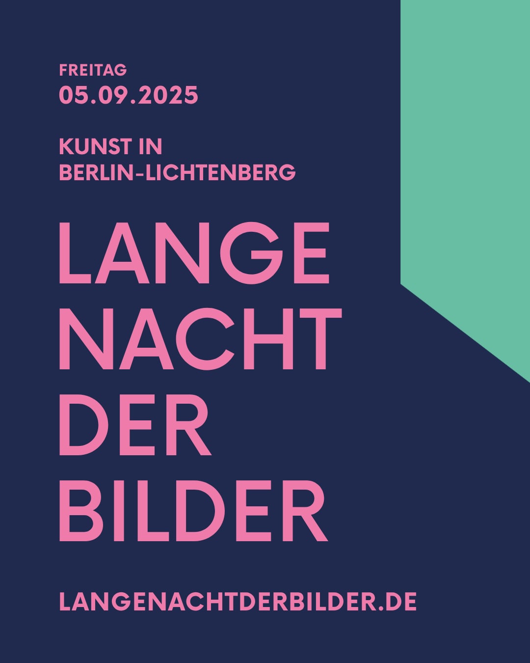 Veranstaltungsplakat für die Lange Nacht der Bilder 2025